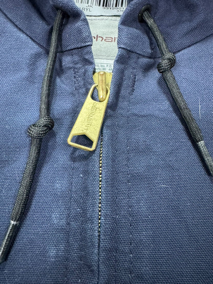 Carhartt J130 Active Jacket Navy Blue Quilted Lined Workwear - S