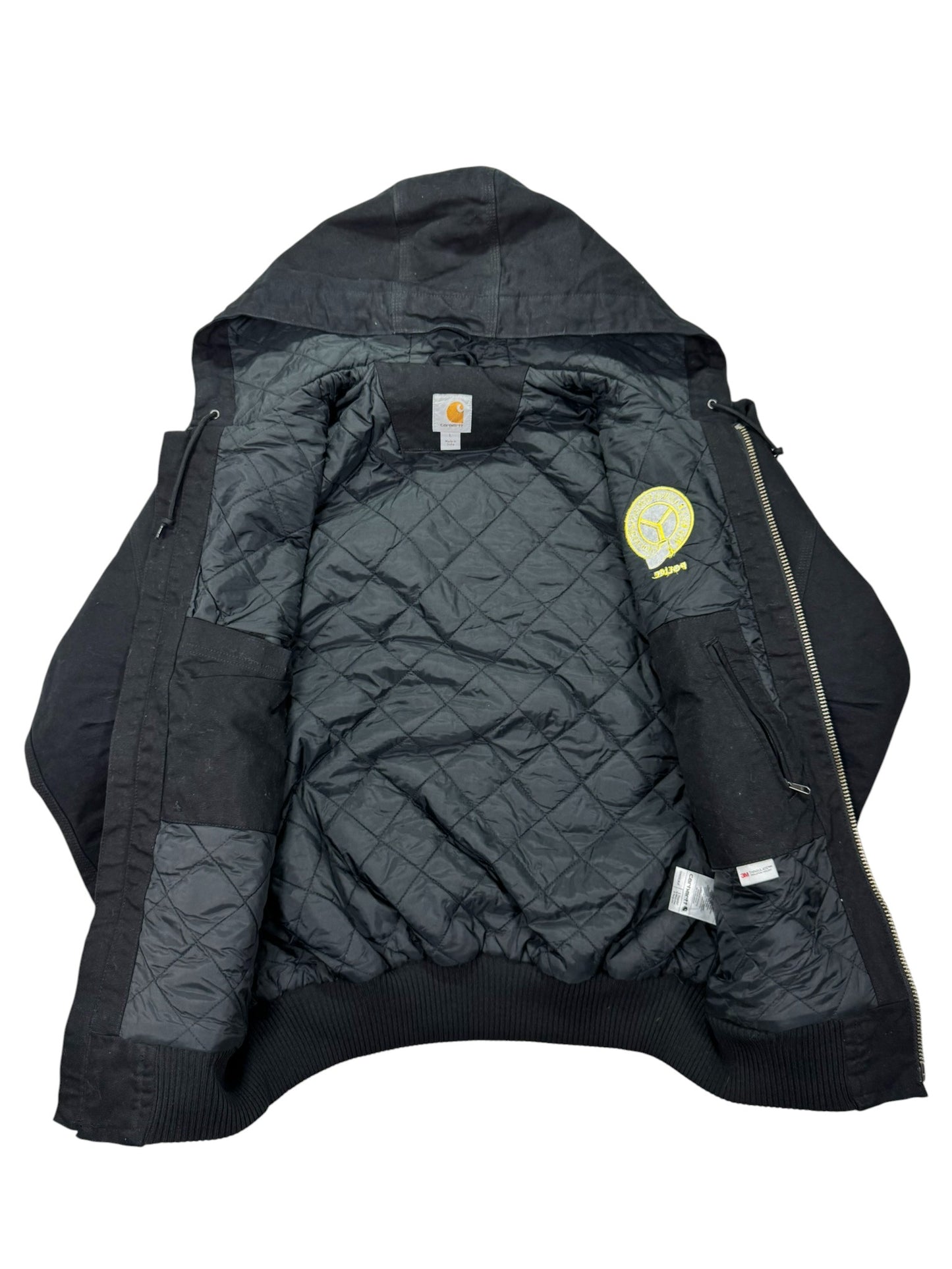 Carhartt J130 3M Thinsulate Insulated Black Quilted Active Jacket - L