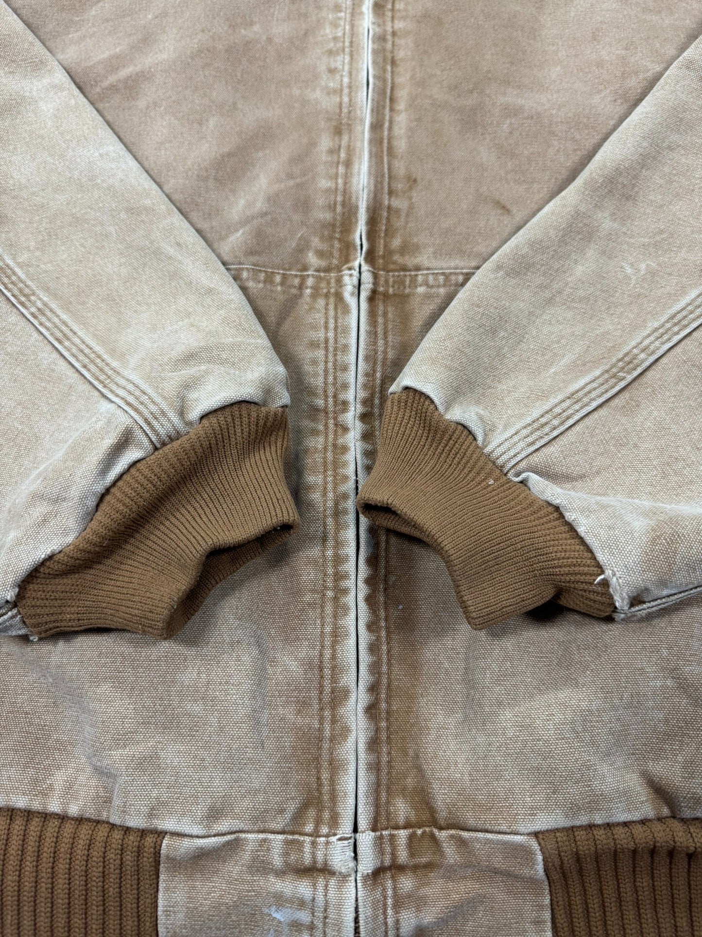 Carhartt Faded J130 BRN Hooded Quilted Workwear Jacket - 4XL