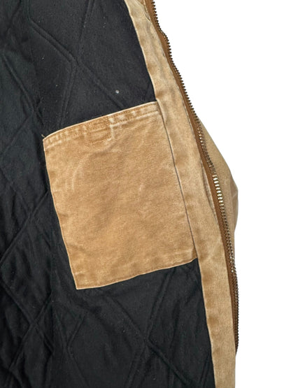 Carhartt Faded J130 BRN Hooded Quilted Workwear Jacket - 4XL