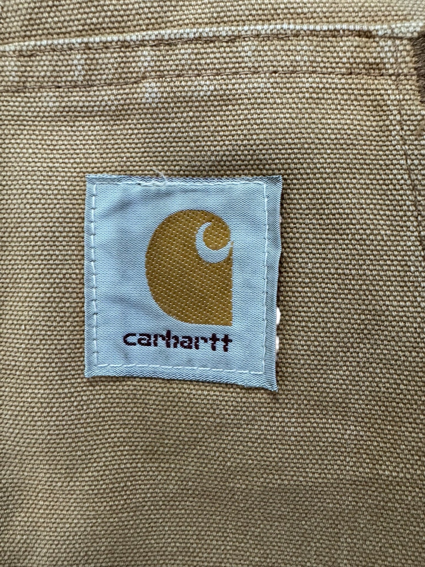 Vintage Carhartt J06 Winchester Promo Hooded Duck Canvas Thermal Active Jacket - Made in USA  - XL