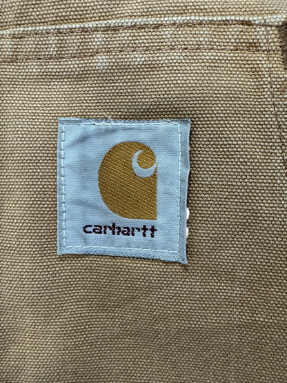 Vintage Carhartt J06 Winchester Promo Hooded Duck Canvas Thermal Active Jacket - Made in USA  - XL