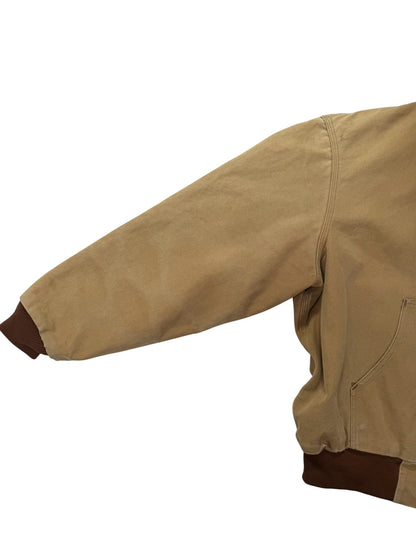 Vintage Carhartt J06 Winchester Promo Hooded Duck Canvas Thermal Active Jacket - Made in USA  - XL