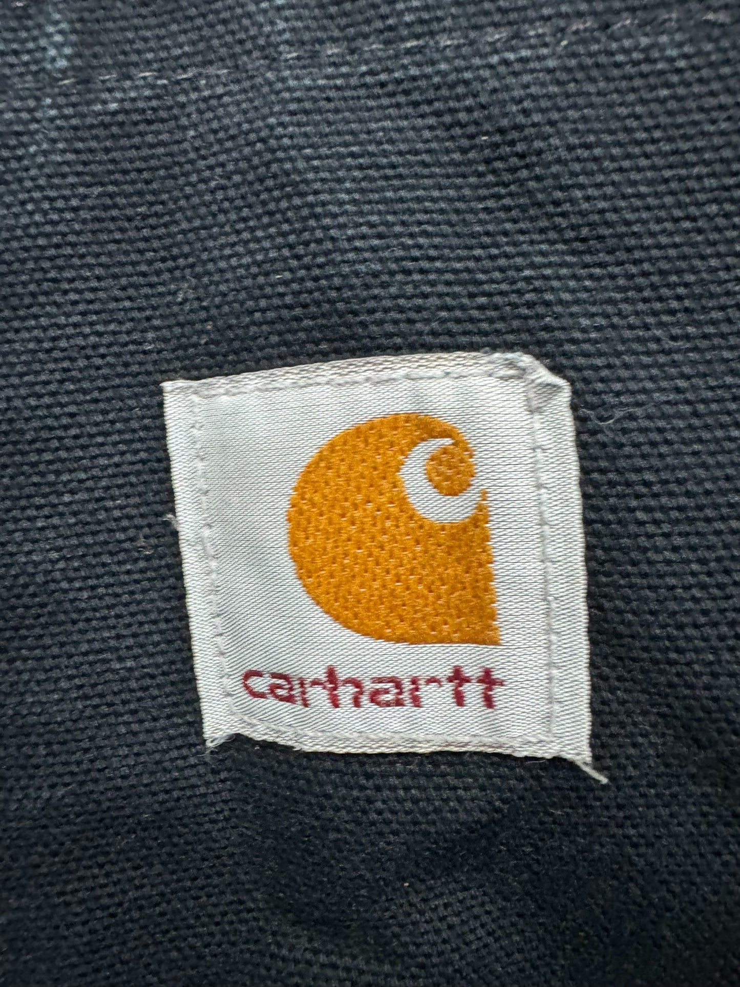 Vintage Carhartt J140 Quilted Hooded Active Jacket Black Made in USA - Small