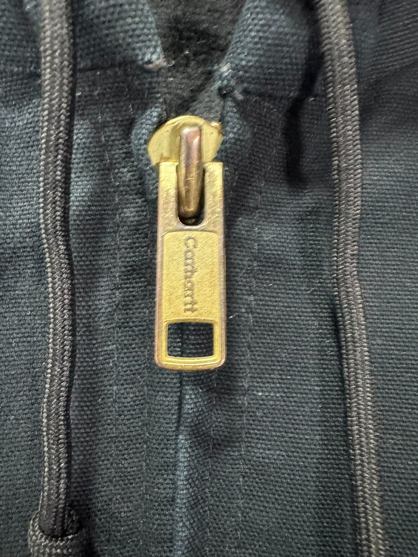 Vintage Carhartt J140 Quilted Hooded Active Jacket Black Made in USA - Small