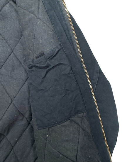 Vintage Carhartt J140 Quilted Hooded Active Jacket Black Made in USA - Small