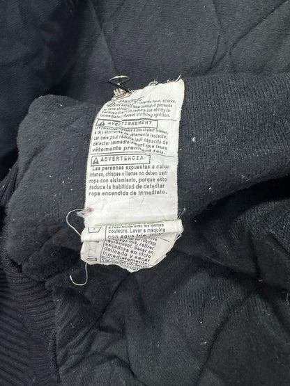 Vintage Carhartt J140 Quilted Hooded Active Jacket Black Made in USA - Small