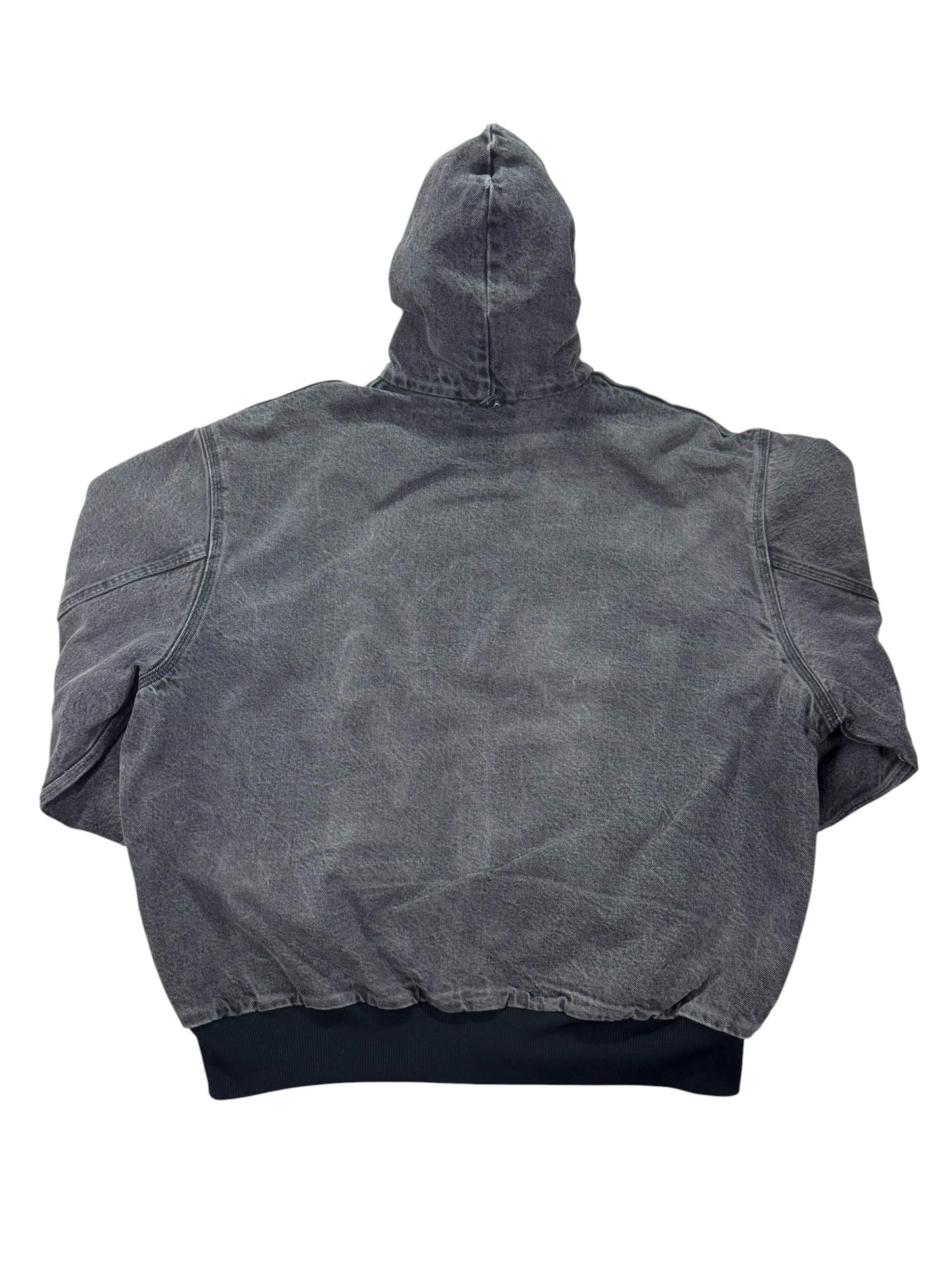 VTG Carhartt JB6865 Aztec Blanket Lined Denim SW Active Jacket Dbl Black - L/XL