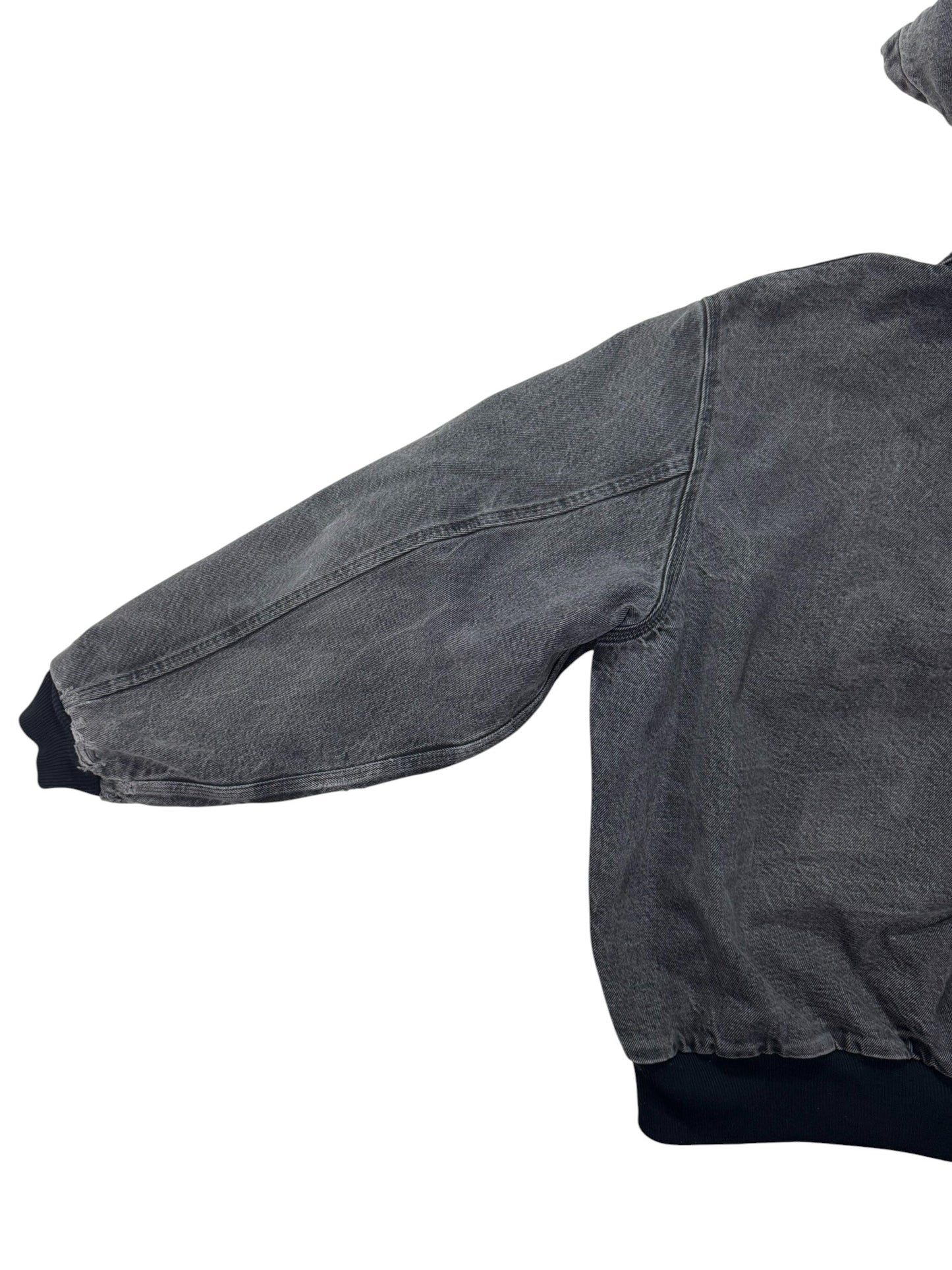 VTG Carhartt JB6865 Aztec Blanket Lined Denim SW Active Jacket Dbl Black - L/XL