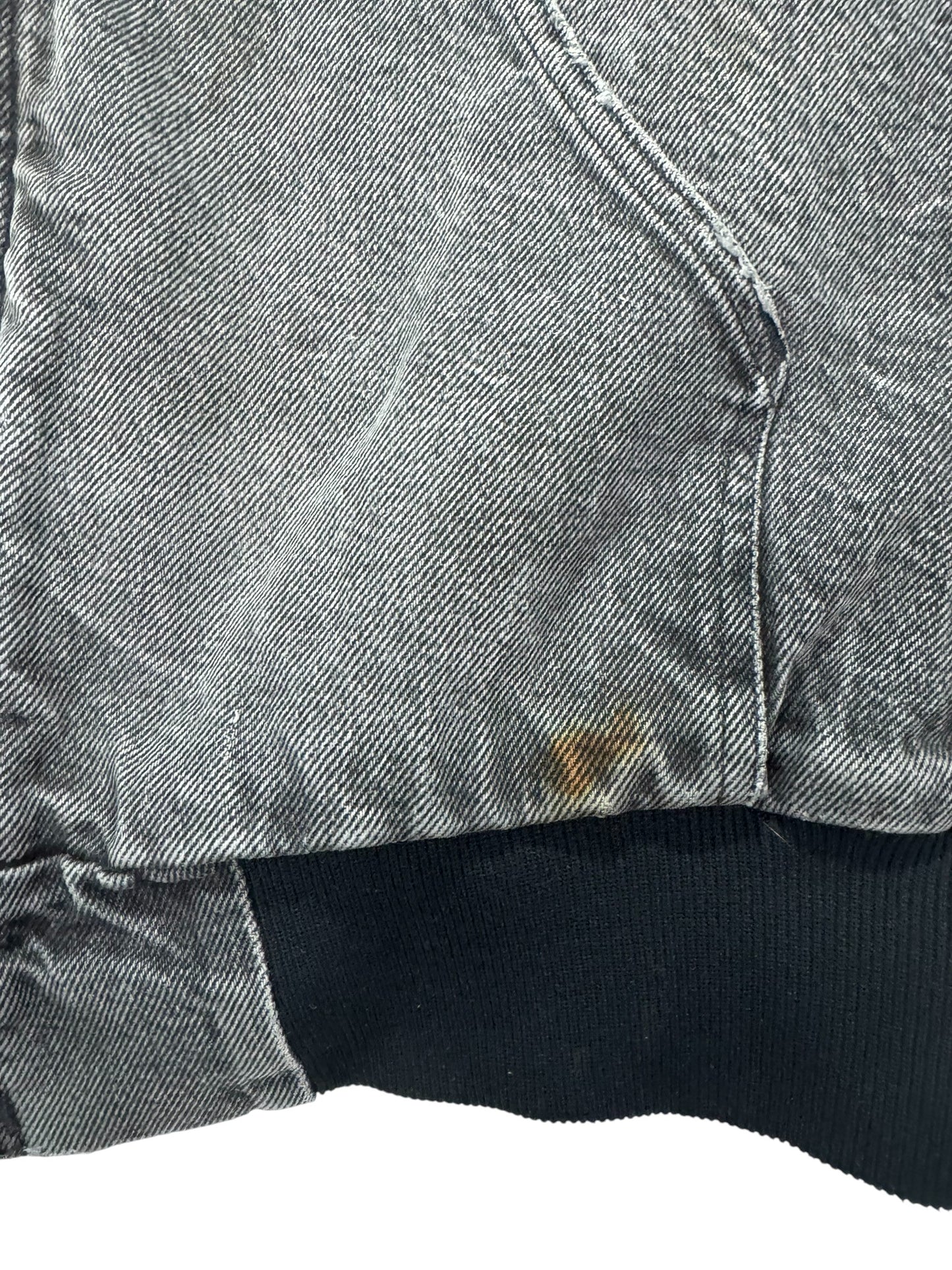 VTG Carhartt JB6865 Aztec Blanket Lined Denim SW Active Jacket Dbl Black - L/XL