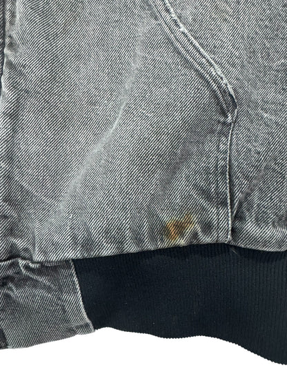 VTG Carhartt JB6865 Aztec Blanket Lined Denim SW Active Jacket Dbl Black - L/XL