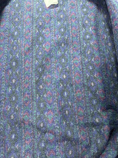 VTG Carhartt JB6865 Aztec Blanket Lined Denim SW Active Jacket Dbl Black - L/XL