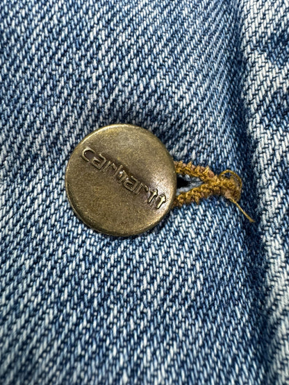 VTG Carhartt JB0998 Blanket Lined Farm Chore Field Jean Jacket Tucker Denim - XL