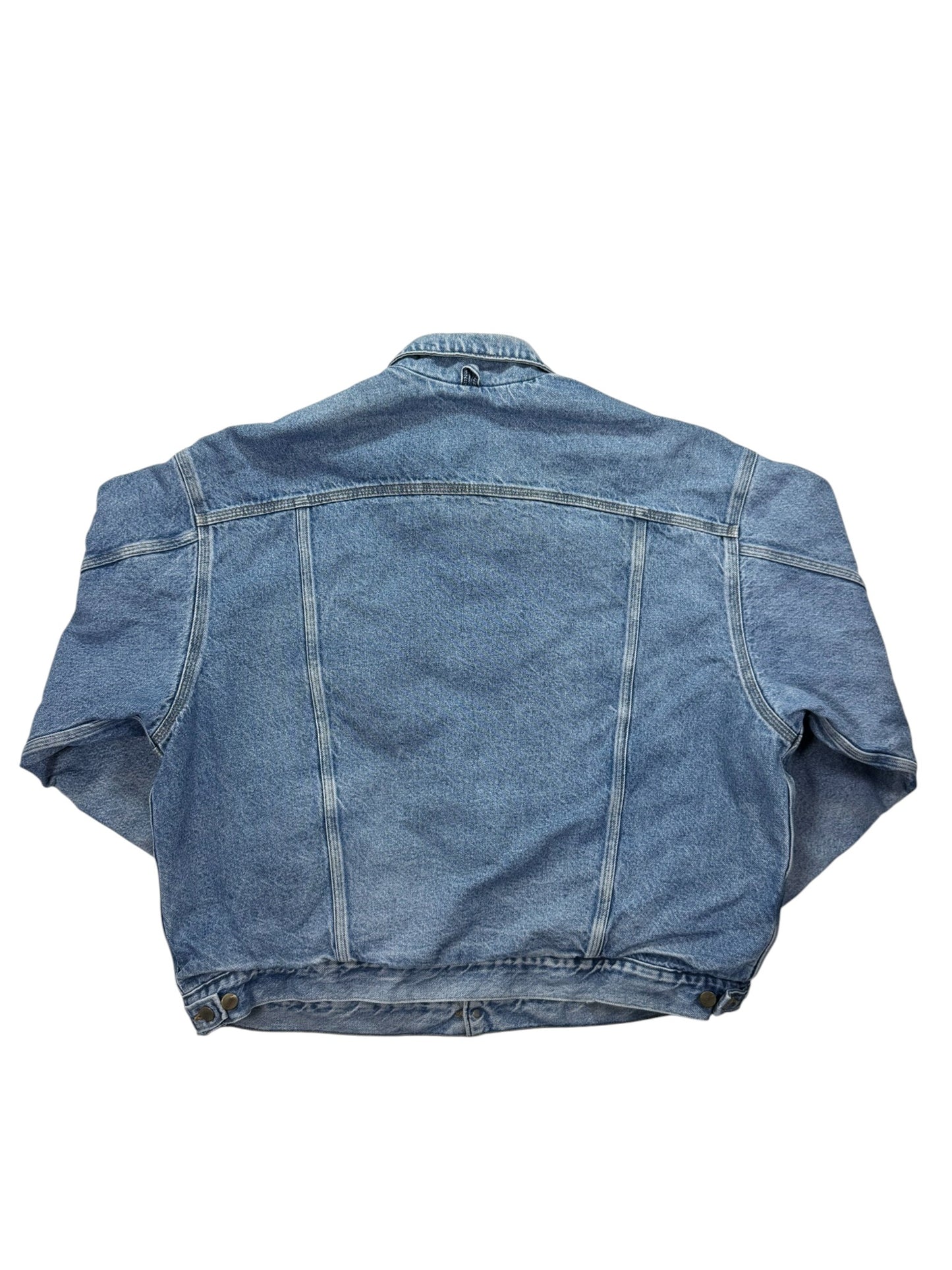 VTG Carhartt JB0998 Blanket Lined Farm Chore Field Jean Jacket Tucker Denim - XL