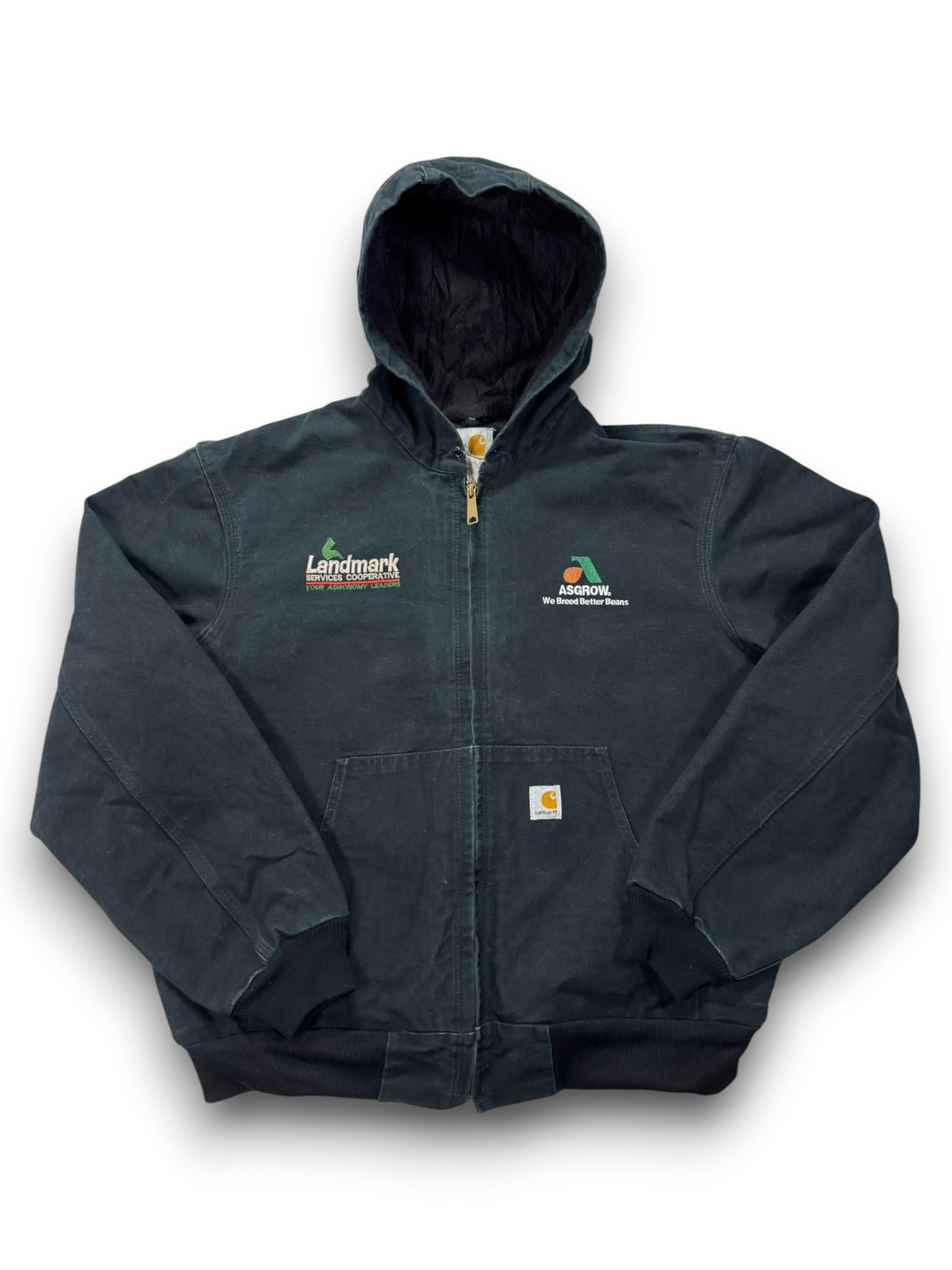 VTG Carhartt J131 BLK Canvas Active Jacket - Thermal Mesh Lining - L