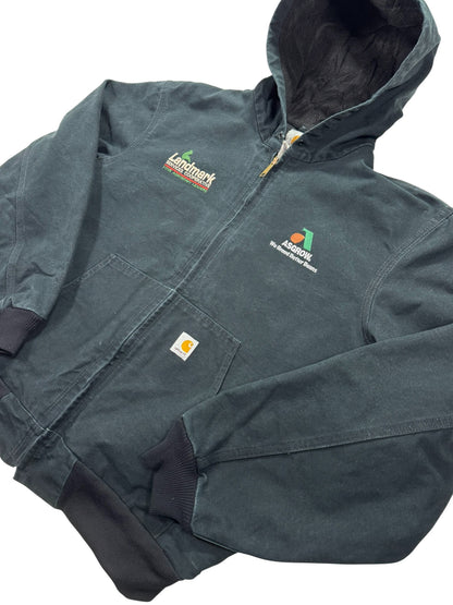 VTG Carhartt J131 BLK Canvas Active Jacket - Thermal Mesh Lining - L