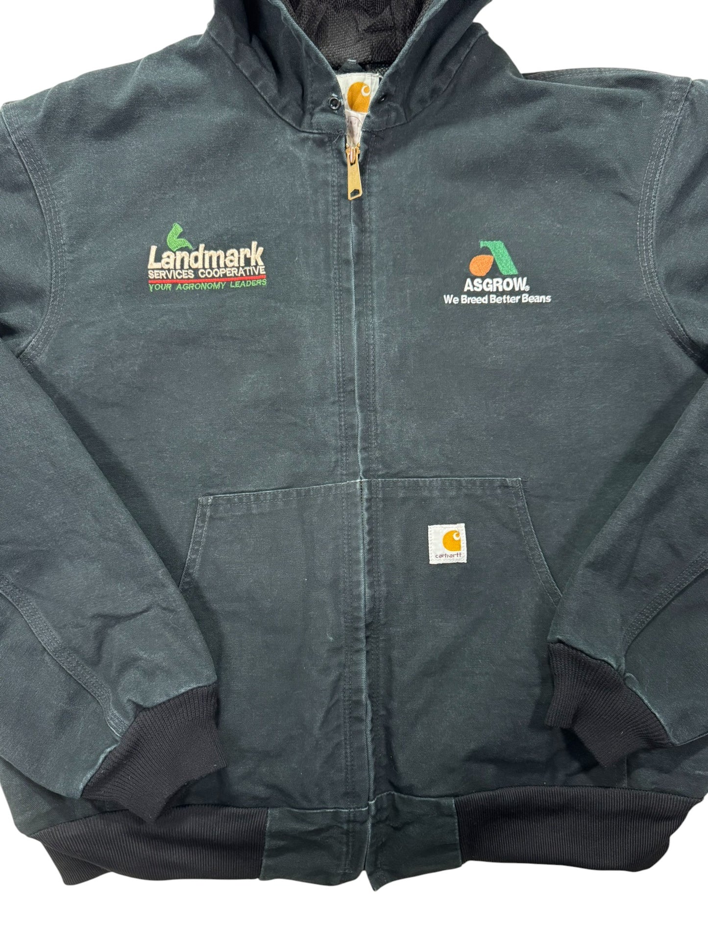 VTG Carhartt J131 BLK Canvas Active Jacket - Thermal Mesh Lining - L