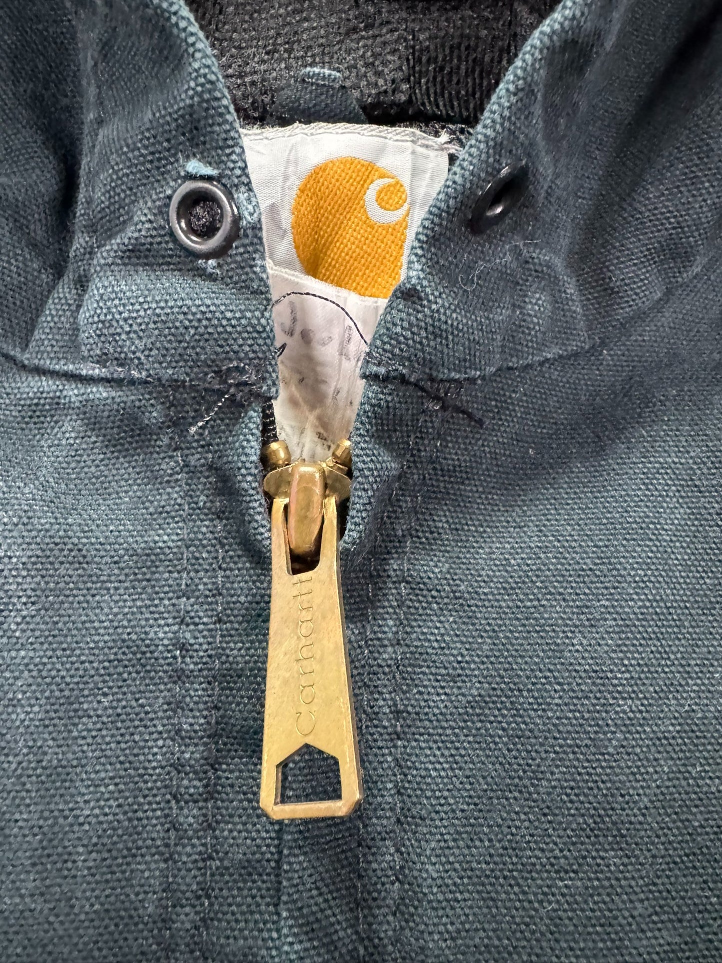 VTG Carhartt J131 BLK Canvas Active Jacket - Thermal Mesh Lining - L