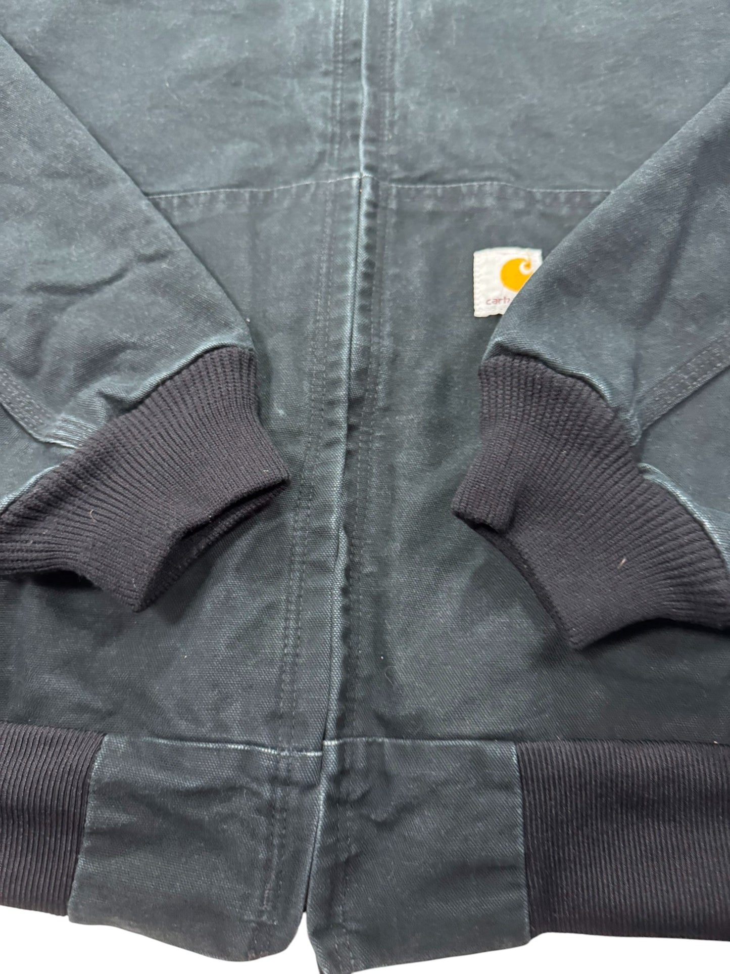 VTG Carhartt J131 BLK Canvas Active Jacket - Thermal Mesh Lining - L