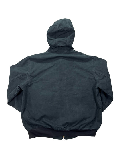 VTG Carhartt J131 BLK Canvas Active Jacket - Thermal Mesh Lining - L