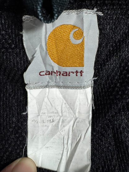 VTG Carhartt J131 BLK Canvas Active Jacket - Thermal Mesh Lining - L