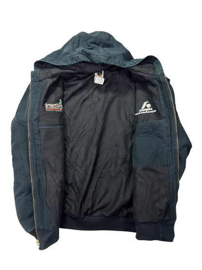 VTG Carhartt J131 BLK Canvas Active Jacket - Thermal Mesh Lining - L