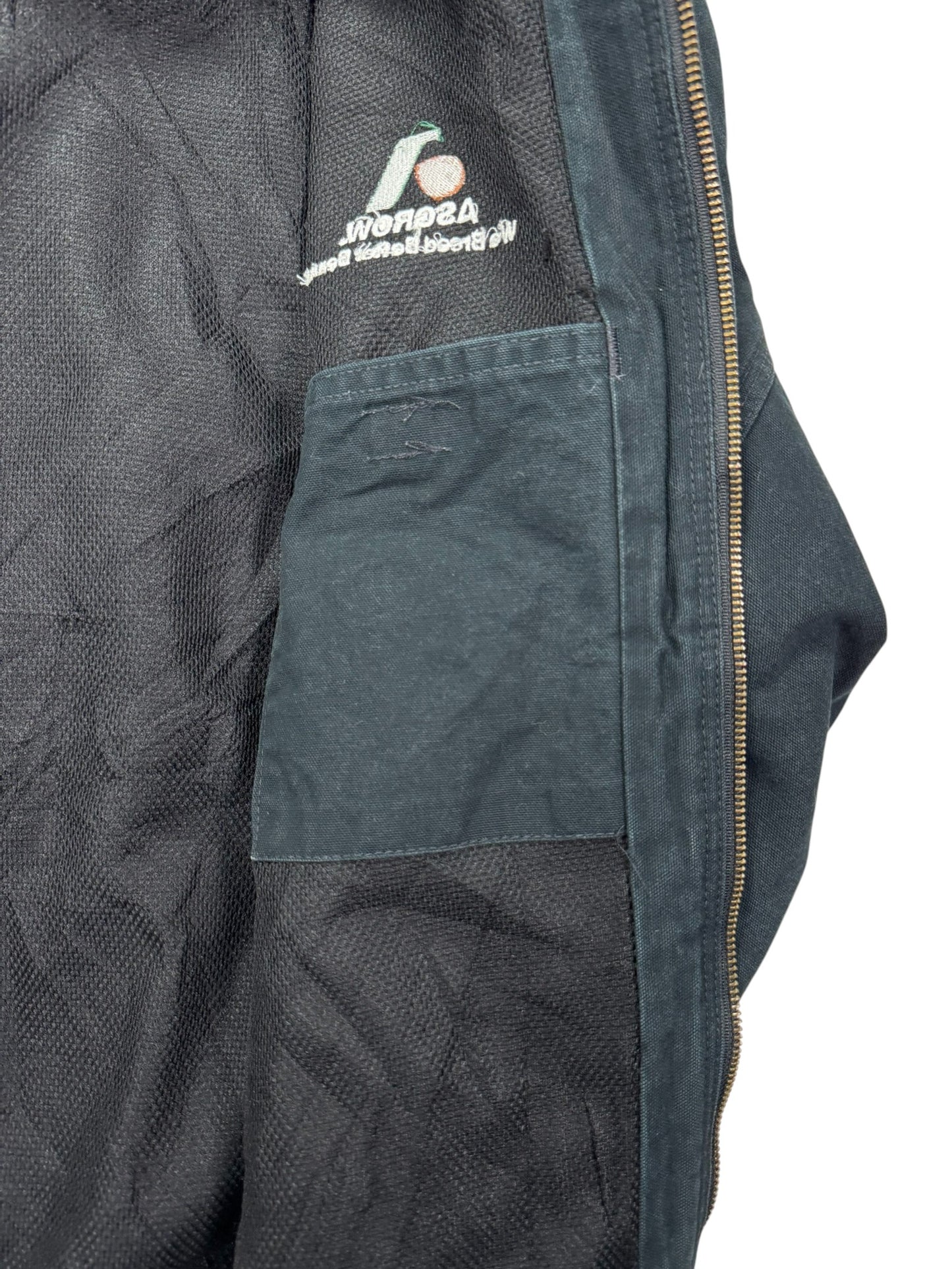 VTG Carhartt J131 BLK Canvas Active Jacket - Thermal Mesh Lining - L