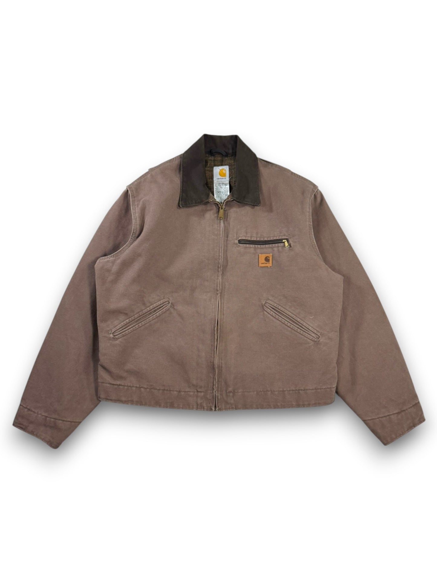 RARE Vintage Carhartt J97 FWD Detroit Jacket Blanket Lined Brown Men's Sz Large