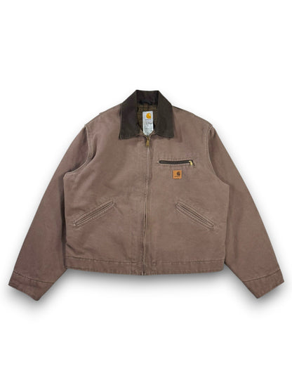 RARE Vintage Carhartt J97 FWD Detroit Jacket Blanket Lined Brown Men's Sz Large