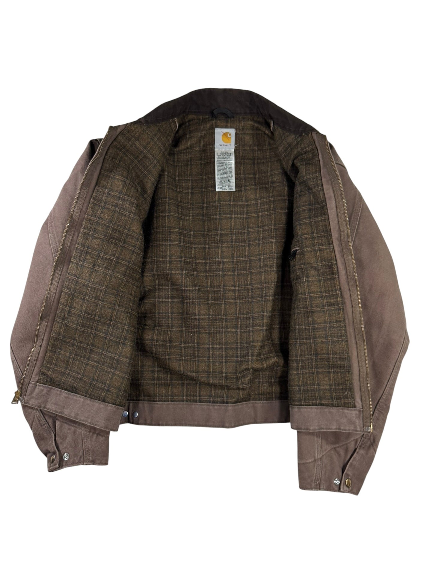 RARE Vintage Carhartt J97 FWD Detroit Jacket Blanket Lined Brown Men's Sz Large