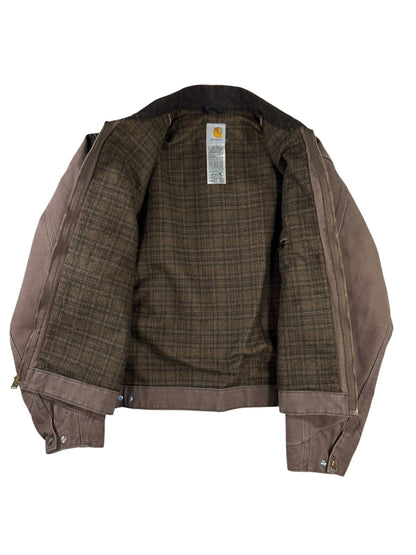RARE Vintage Carhartt J97 FWD Detroit Jacket Blanket Lined Brown Men's Sz Large