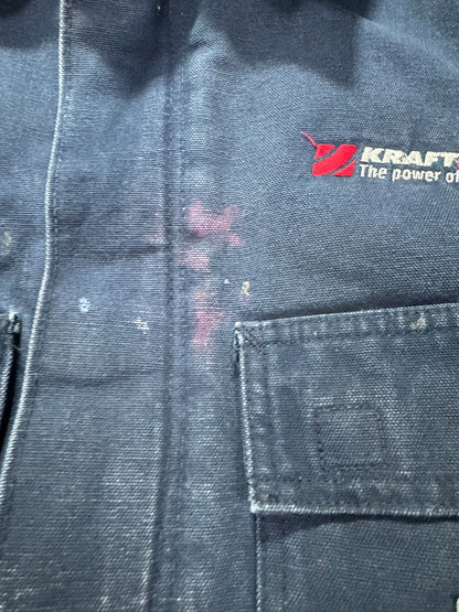 VTG Carhartt C003 DNY Dark Navy Artic Quilted Chore Jacket - XXL