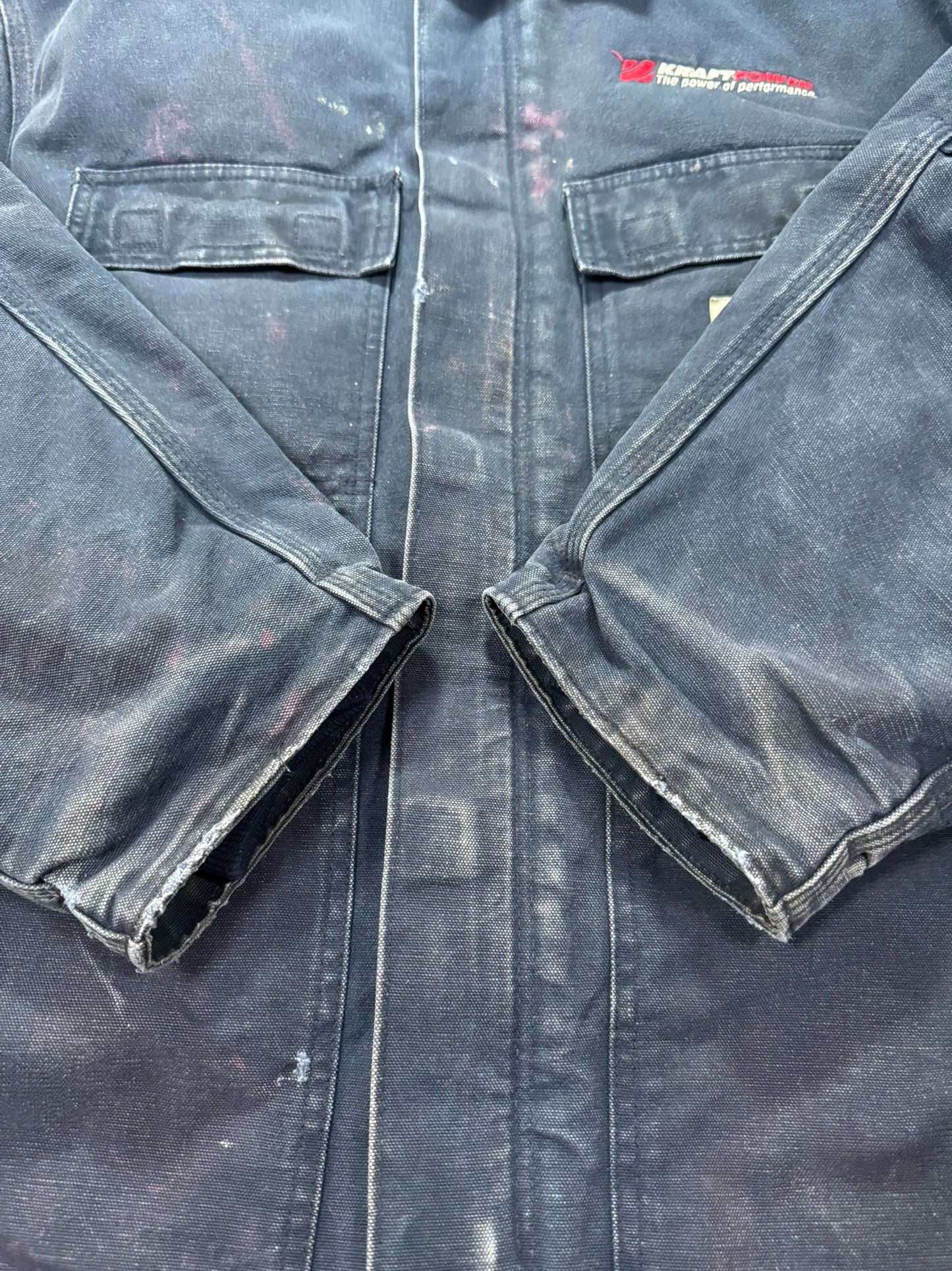 VTG Carhartt C003 DNY Dark Navy Artic Quilted Chore Jacket - XXL