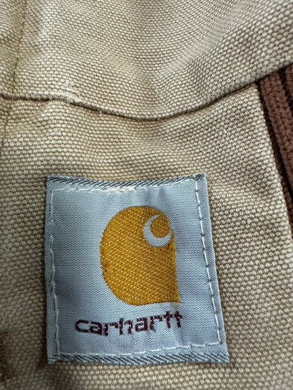 Vintage Carhartt J13 BRN Santa Fe Jacket Faded Brown Red Quilt Lining Men's XL