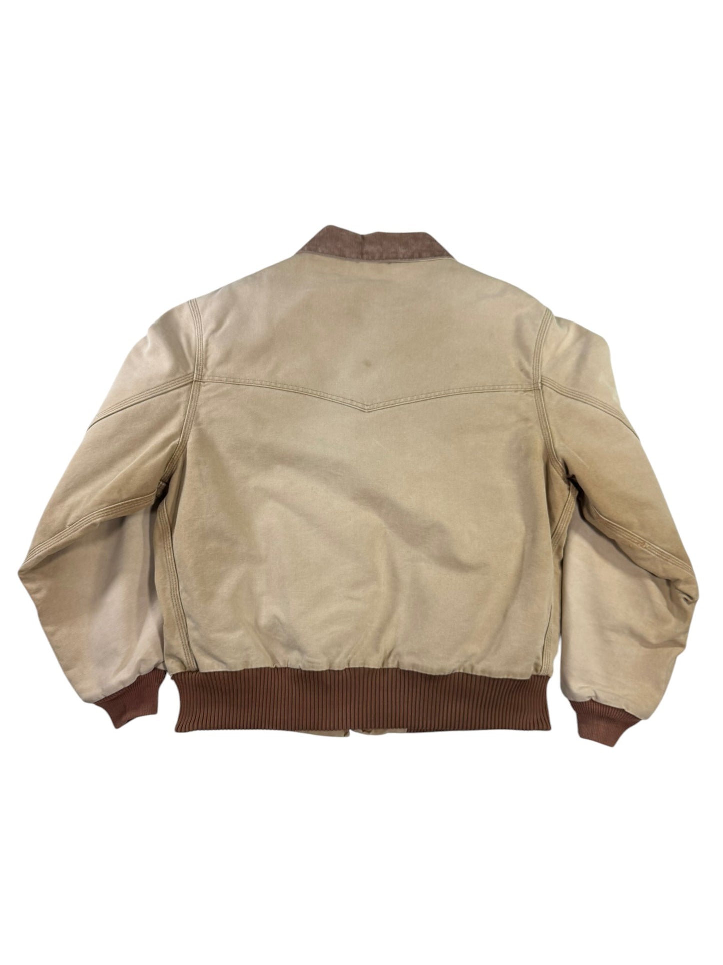 Vintage Carhartt J13 BRN Santa Fe Jacket Faded Brown Red Quilt Lining Men's XL