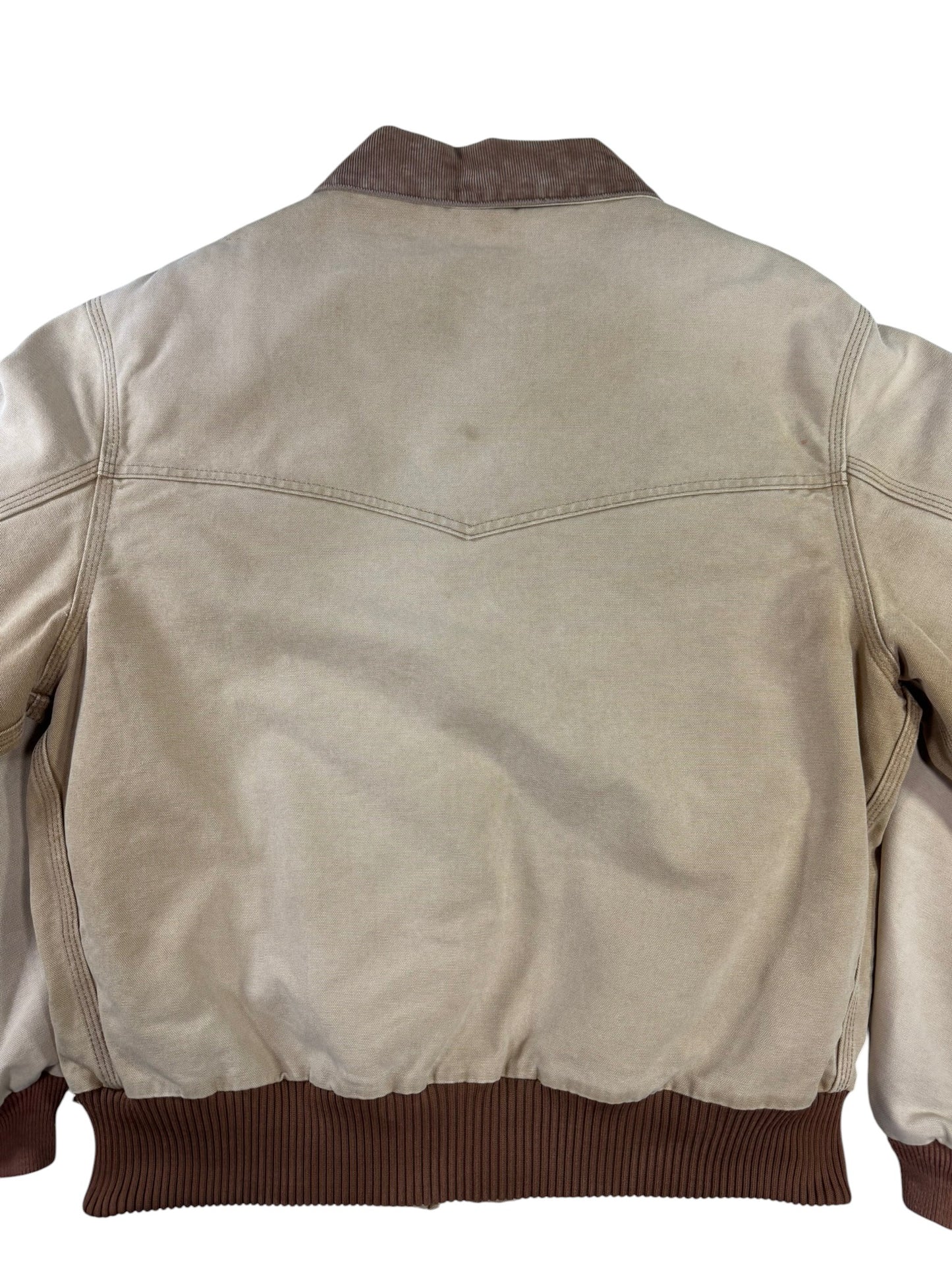 Vintage Carhartt J13 BRN Santa Fe Jacket Faded Brown Red Quilt Lining Men's XL