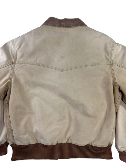 Vintage Carhartt J13 BRN Santa Fe Jacket Faded Brown Red Quilt Lining Men's XL