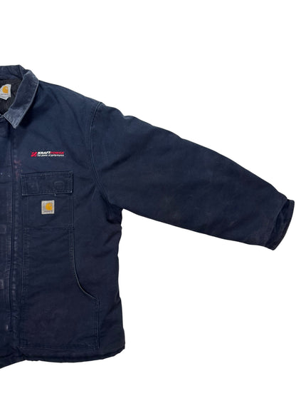 VTG Carhartt C003 DNY Dark Navy Artic Quilted Chore Jacket - XXL