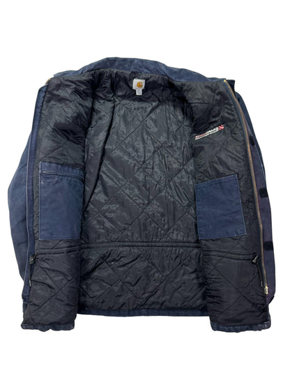 VTG Carhartt C003 DNY Dark Navy Artic Quilted Chore Jacket - XXL