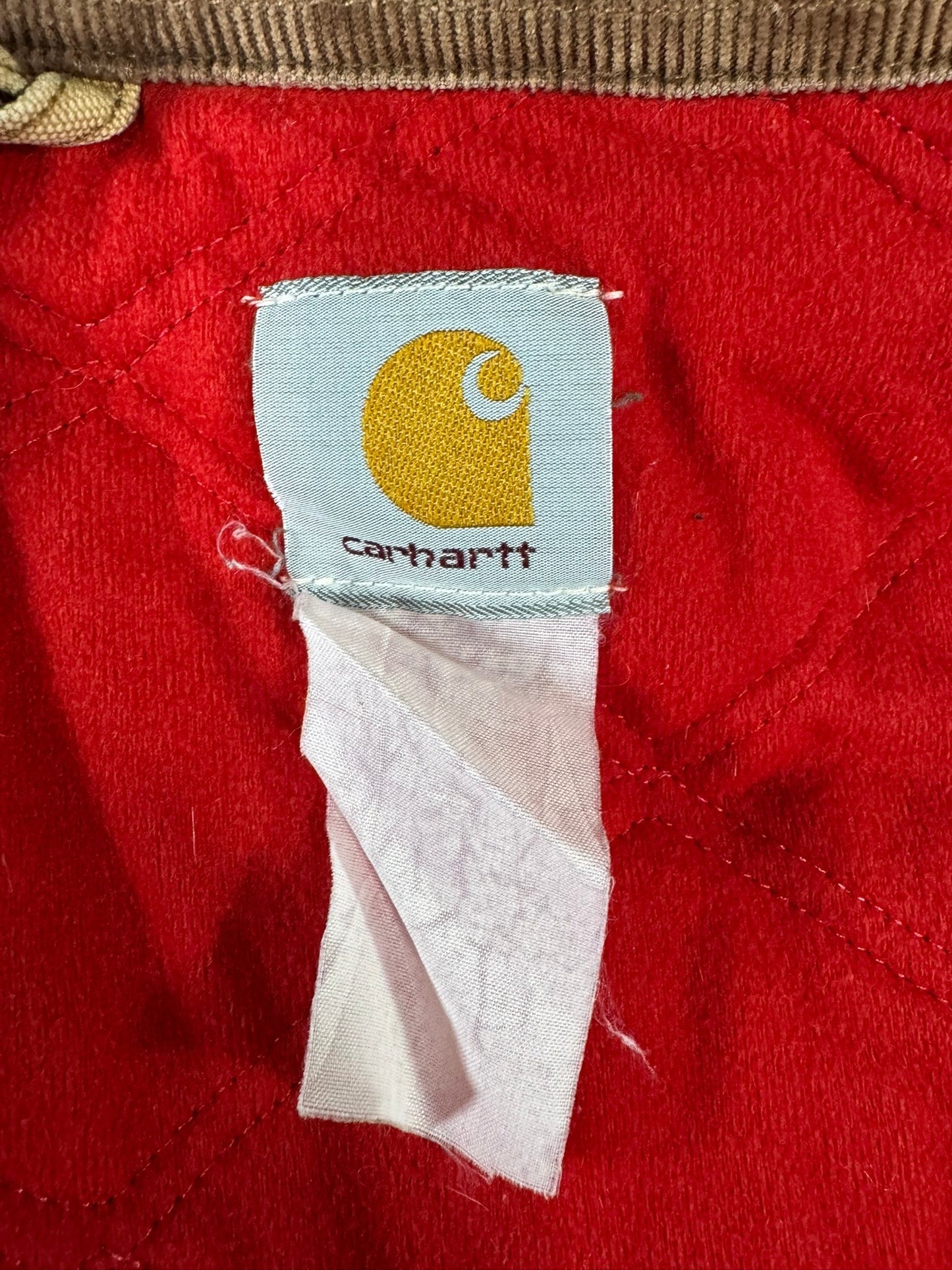 Vintage Carhartt J13 BRN Santa Fe Jacket Faded Brown Red Quilt Lining Men's XL