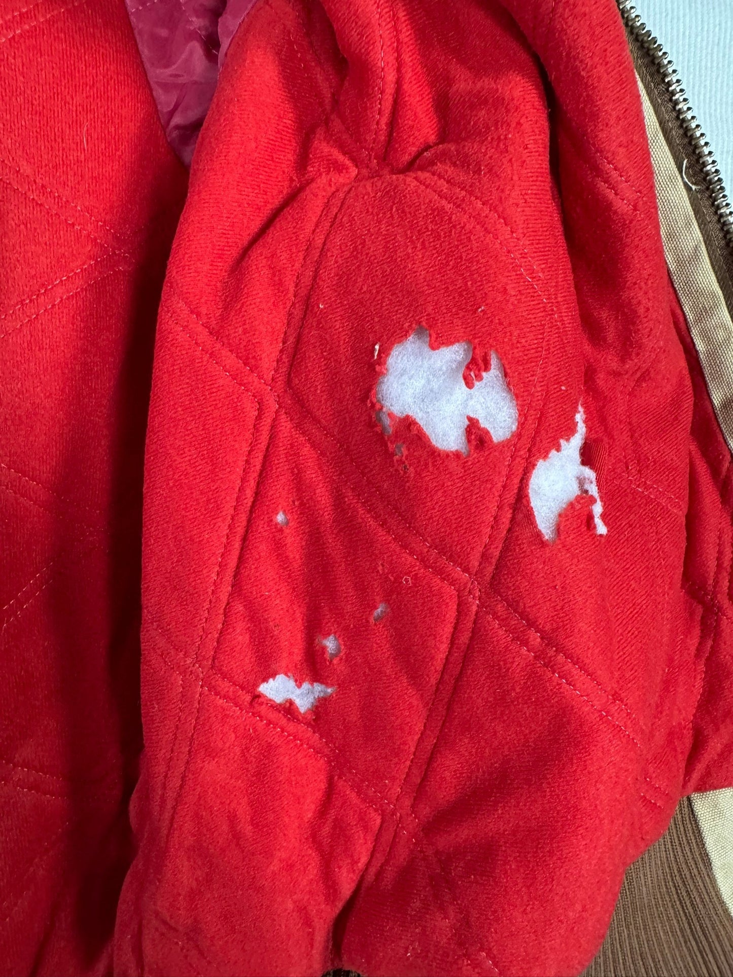 Vintage Carhartt J13 BRN Santa Fe Jacket Faded Brown Red Quilt Lining Men's XL