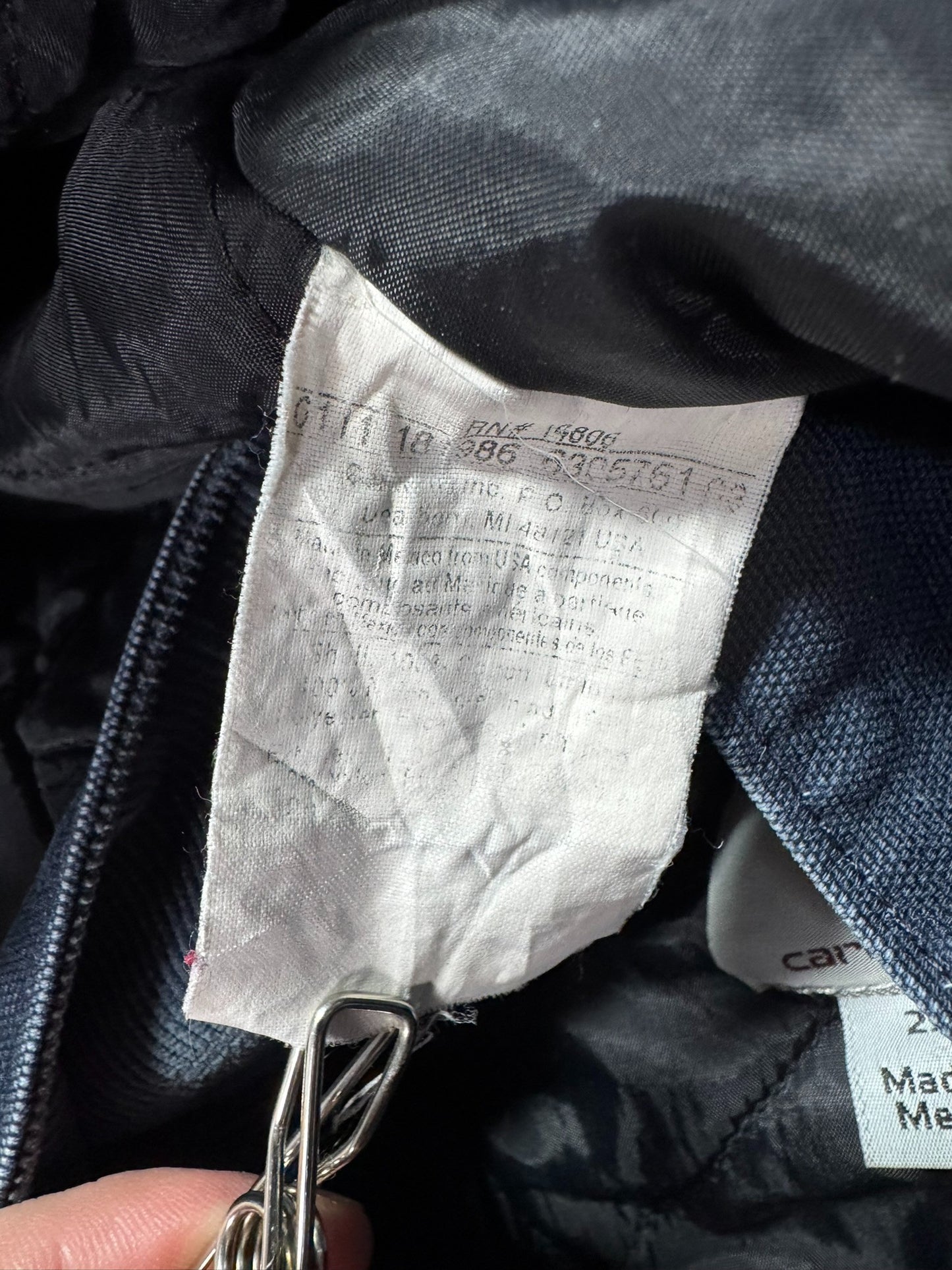 VTG Carhartt C003 DNY Dark Navy Artic Quilted Chore Jacket - XXL