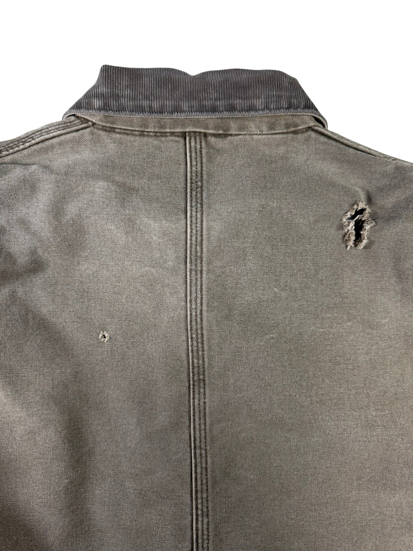 Vintage Carhartt C02CHT Faded Brown Duck Canvas Blanket Lined Chore Coat Mens XL