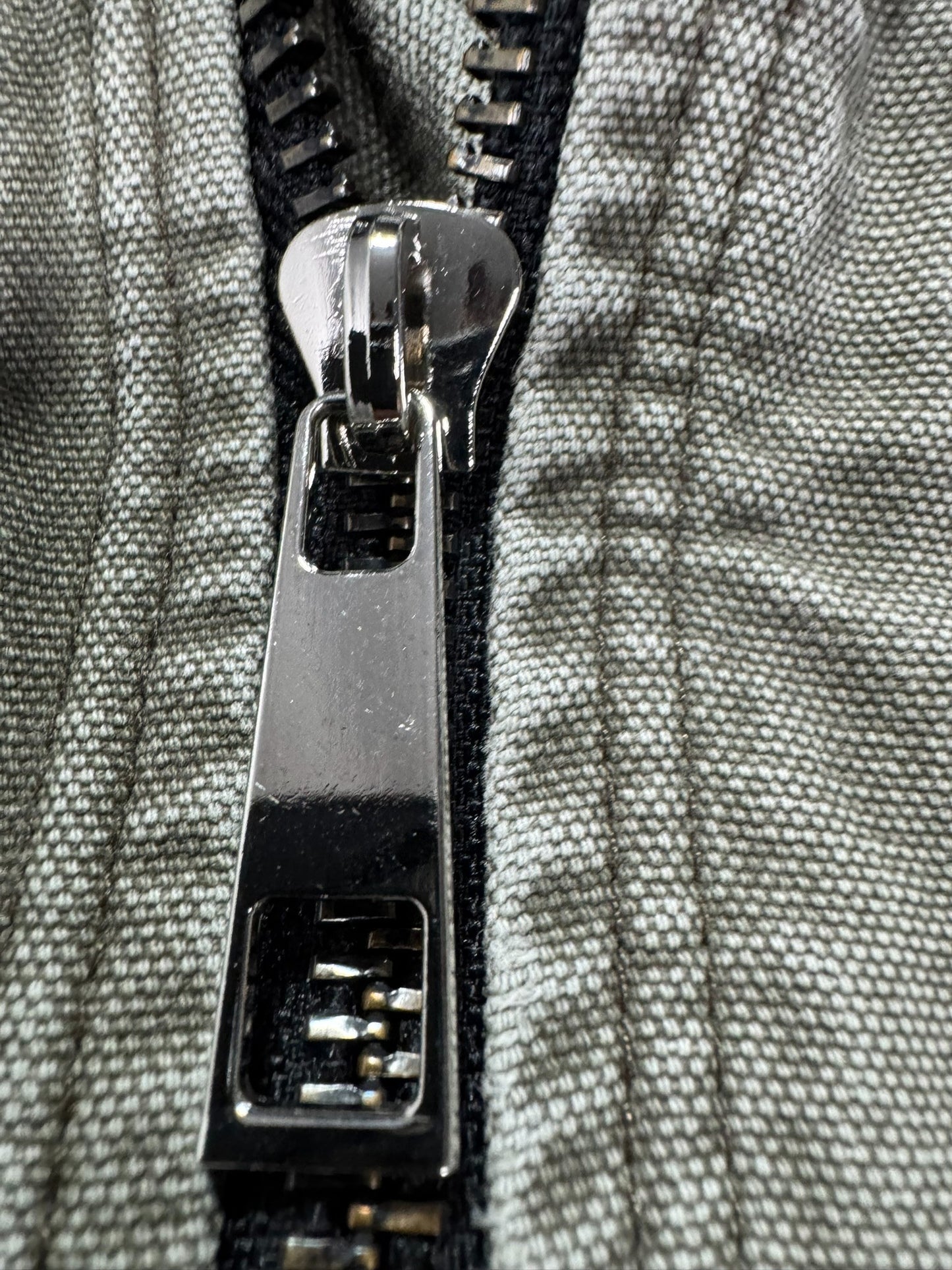 VTG Distressed Faded Carhartt J360 ARG Green Canvas Hooded Jacket Mesh Lined - M