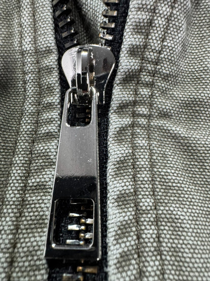 VTG Distressed Faded Carhartt J360 ARG Green Canvas Hooded Jacket Mesh Lined - M