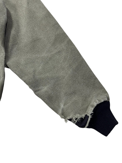 VTG Distressed Faded Carhartt J360 ARG Green Canvas Hooded Jacket Mesh Lined - M