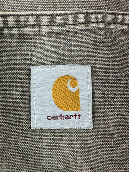 Vintage Carhartt C02CHT Faded Brown Canvas Blanket Lined Distressed Chore Coat XL