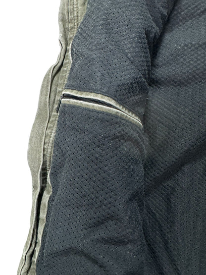 VTG Distressed Faded Carhartt J360 ARG Green Canvas Hooded Jacket Mesh Lined - M