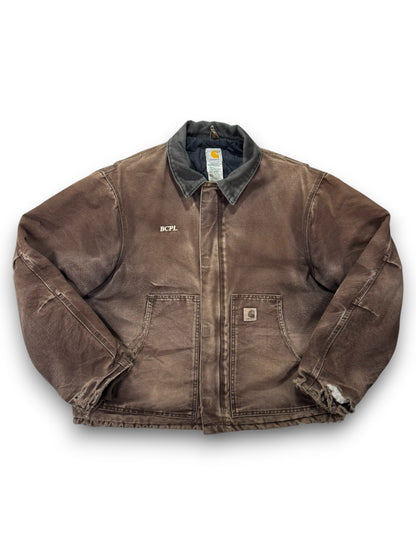 VTG Carhartt J22 DKB Detroit Quilted Artic Faded/Distressed Jacket - Made in USA - XL