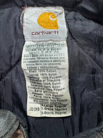 VTG Carhartt J22 DKB Detroit Quilted Artic Faded/Distressed Jacket - Made in USA - XL